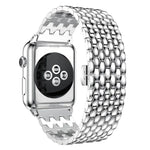 물고기 비늘 텍스처 메탈 교체 스트랩 시계줄, Apple Watch 시리즈용, 7 41mm / 6 & SE & 5 & 4 40mm / 3 & 2 & 1 38mm, 7 45mm / 6 & SE & 5 & 4 44mm / 3 & 2 & 1 42mm