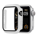 충격 방지 PC+강화유리 보호 케이스 및 포장 박스, 애플 워치 44mm(오렌지)용, 애플 워치 시리즈 6 / 5 / 4 / 워치 SE 44mm용, 애플 워치 시리즈 6 & SE & 5 & 4 44mm용, 애플 워치 시리즈 3 & 2 & 1 42mm용