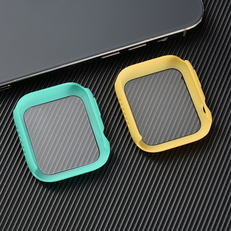 충격 방지 PC+강화유리 보호 케이스 및 포장 박스, 애플 워치 44mm(오렌지)용, 애플 워치 시리즈 6 / 5 / 4 / 워치 SE 44mm용, 애플 워치 시리즈 6 & SE & 5 & 4 44mm용, 애플 워치 시리즈 3 & 2 & 1 42mm용