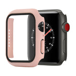 충격 방지 PC+강화유리 보호 케이스 및 포장 박스, 애플 워치 44mm(오렌지)용, 애플 워치 시리즈 6 / 5 / 4 / 워치 SE 44mm용, 애플 워치 시리즈 6 & SE & 5 & 4 44mm용, 애플 워치 시리즈 3 & 2 & 1 42mm용