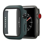 충격 방지 PC+강화유리 보호 케이스 및 포장 박스, 애플 워치 44mm(오렌지)용, 애플 워치 시리즈 6 / 5 / 4 / 워치 SE 44mm용, 애플 워치 시리즈 6 & SE & 5 & 4 44mm용, 애플 워치 시리즈 3 & 2 & 1 42mm용