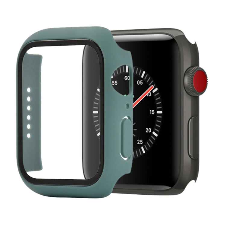 충격 방지 PC+강화유리 보호 케이스 및 포장 박스, 애플 워치 44mm(오렌지)용, 애플 워치 시리즈 6 / 5 / 4 / 워치 SE 44mm용, 애플 워치 시리즈 6 & SE & 5 & 4 44mm용, 애플 워치 시리즈 3 & 2 & 1 42mm용