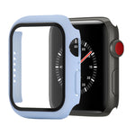 충격 방지 PC+강화유리 보호 케이스 및 포장 박스, 애플 워치 44mm(오렌지)용, 애플 워치 시리즈 6 / 5 / 4 / 워치 SE 44mm용, 애플 워치 시리즈 6 & SE & 5 & 4 44mm용, 애플 워치 시리즈 3 & 2 & 1 42mm용