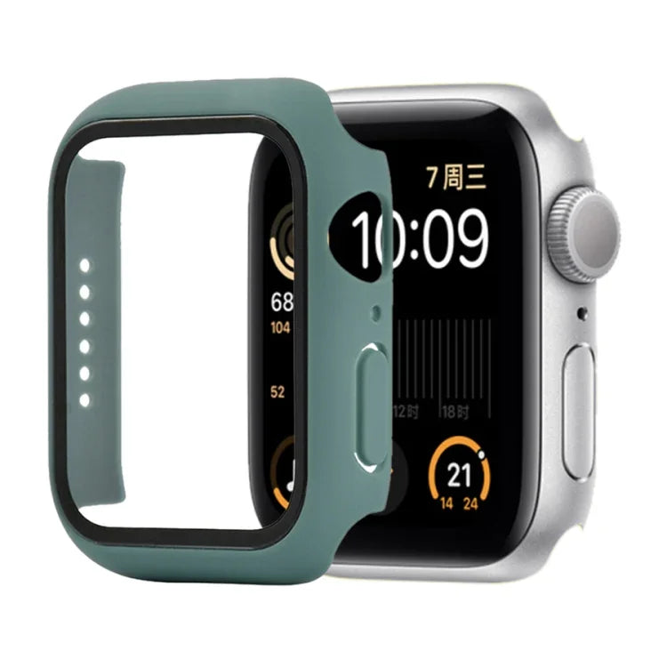 충격 방지 PC+강화 유리 보호 케이스 및 포장 박스, Apple Watch 44mm(오렌지)용, Apple Watch 시리즈 6 / 5 / 4 / Watch SE 40mm용, Apple Watch 시리즈 3 & 2 & 1 38mm용