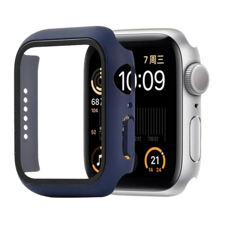 충격 방지 PC+강화 유리 보호 케이스 및 포장 박스, Apple Watch 44mm(오렌지)용, Apple Watch 시리즈 6 / 5 / 4 / Watch SE 40mm용, Apple Watch 시리즈 3 & 2 & 1 38mm용