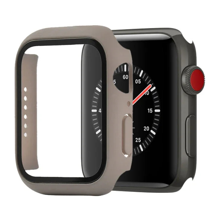 충격 방지 PC+강화 유리 보호 케이스 및 포장 박스, Apple Watch 44mm(오렌지)용, Apple Watch 시리즈 6 / 5 / 4 / Watch SE 40mm용, Apple Watch 시리즈 3 & 2 & 1 38mm용