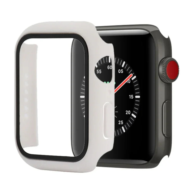 충격 방지 PC+강화 유리 보호 케이스 및 포장 박스, Apple Watch 44mm(오렌지)용, Apple Watch 시리즈 6 / 5 / 4 / Watch SE 40mm용, Apple Watch 시리즈 3 & 2 & 1 38mm용