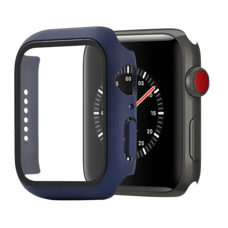 충격 방지 PC+강화 유리 보호 케이스 및 포장 박스, Apple Watch 44mm(오렌지)용, Apple Watch 시리즈 6 / 5 / 4 / Watch SE 40mm용, Apple Watch 시리즈 3 & 2 & 1 38mm용