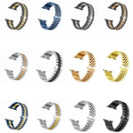여성용 다섯 알갱이 스테인리스 스틸 교체 시계줄, 너비: 20mm, Apple Watch 시리즈용, 7 45mm / 6 & SE & 5 & 4 44mm / 3 & 2 & 1 42mm, 7 41mm / 6 & SE & 5 & 4 40mm / 3 & 2 & 1 38mm
