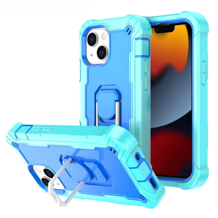 PC + Rubber 3-layers Shockproof Protective Case with Rotating Holder, For iPhone 13 mini, For iPhone 13, For iPhone 13 Pro, For iPhone 13 Pro Max