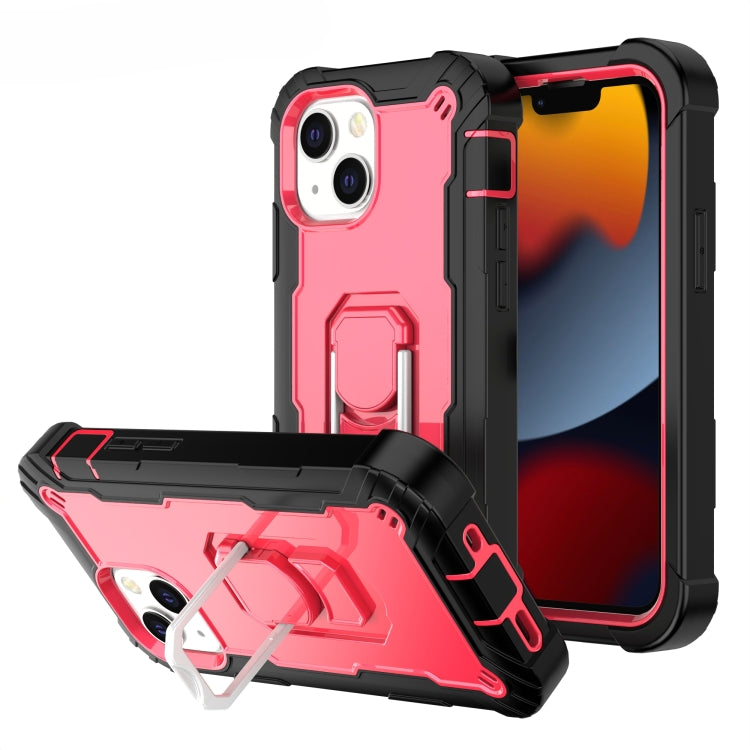 PC + Rubber 3-layers Shockproof Protective Case with Rotating Holder, For iPhone 13 mini, For iPhone 13, For iPhone 13 Pro, For iPhone 13 Pro Max
