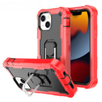 PC + Rubber 3-layers Shockproof Protective Case with Rotating Holder, For iPhone 13 mini, For iPhone 13, For iPhone 13 Pro, For iPhone 13 Pro Max