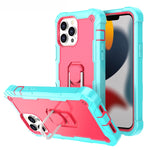 PC + Rubber 3-layers Shockproof Protective Case with Rotating Holder, For iPhone 13 mini, For iPhone 13, For iPhone 13 Pro, For iPhone 13 Pro Max