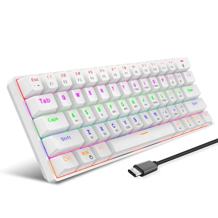 HXSJ L800 61키 블루투스 5.0 / 2.4G 무선 / Type-C 유선 3모드 청축 기계식 키보드