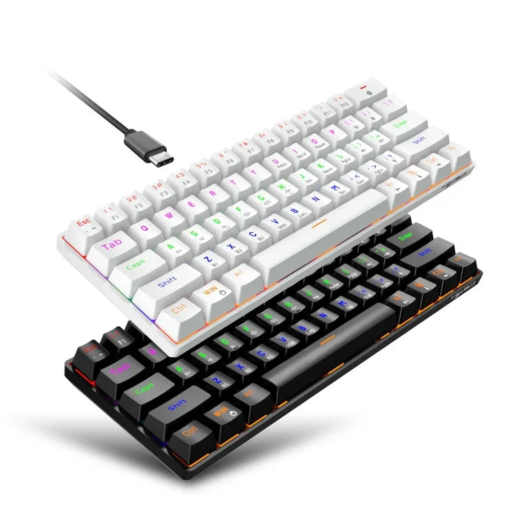HXSJ L800 61키 블루투스 5.0 / 2.4G 무선 / Type-C 유선 3모드 청축 기계식 키보드