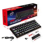 HXSJ L800 61키 블루투스 5.0 / 2.4G 무선 / Type-C 유선 3모드 청축 기계식 키보드