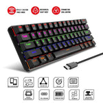 HXSJ L800 61키 블루투스 5.0 / 2.4G 무선 / Type-C 유선 3모드 청축 기계식 키보드