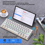 HXSJ L800 61키 블루투스 5.0 / 2.4G 무선 / Type-C 유선 3모드 청축 기계식 키보드