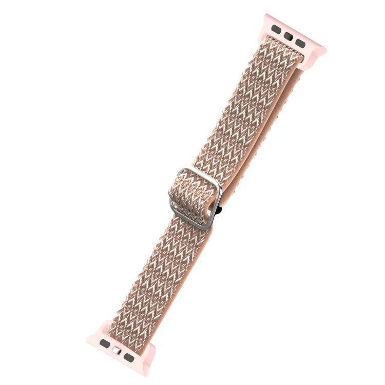 조절 가능한 마름모 텍스처 탄성 교체 스트랩 시계줄, Apple Watch 시리즈용, 7 41mm / 6 & SE & 5 & 4 40mm / 3 & 2 & 1 38mm, 7 45mm / 6 & SE & 5 & 4 44mm / 3 & 2 & 1 42mm
