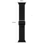 조절 가능한 마름모 텍스처 탄성 교체 스트랩 시계줄, Apple Watch 시리즈용, 7 41mm / 6 & SE & 5 & 4 40mm / 3 & 2 & 1 38mm, 7 45mm / 6 & SE & 5 & 4 44mm / 3 & 2 & 1 42mm
