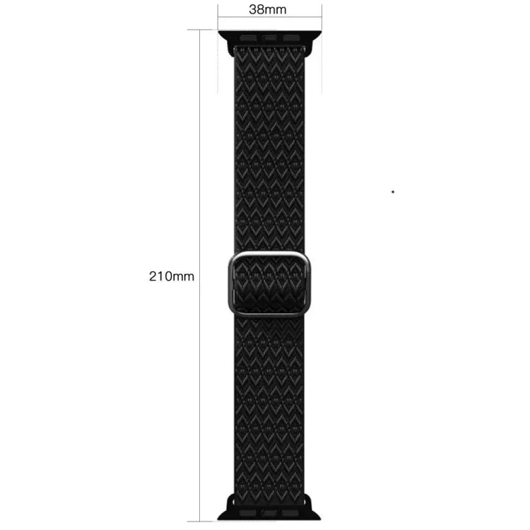 조절 가능한 마름모 텍스처 탄성 교체 스트랩 시계줄, Apple Watch 시리즈용, 7 41mm / 6 & SE & 5 & 4 40mm / 3 & 2 & 1 38mm, 7 45mm / 6 & SE & 5 & 4 44mm / 3 & 2 & 1 42mm