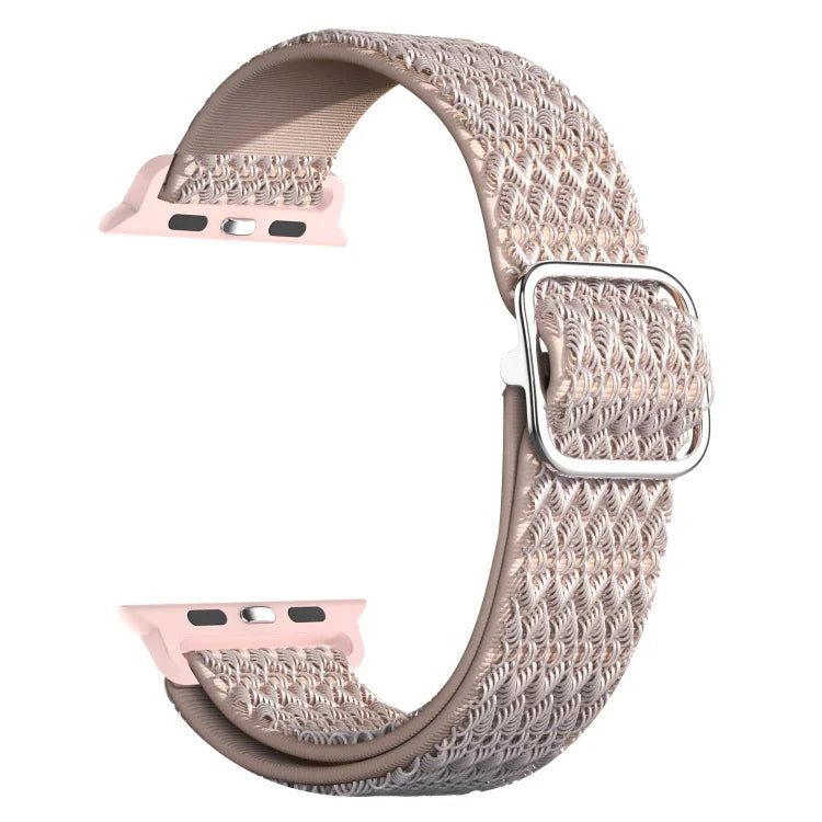 조절 가능한 마름모 텍스처 탄성 교체 스트랩 시계줄, Apple Watch 시리즈용, 7 41mm / 6 & SE & 5 & 4 40mm / 3 & 2 & 1 38mm, 7 45mm / 6 & SE & 5 & 4 44mm / 3 & 2 & 1 42mm