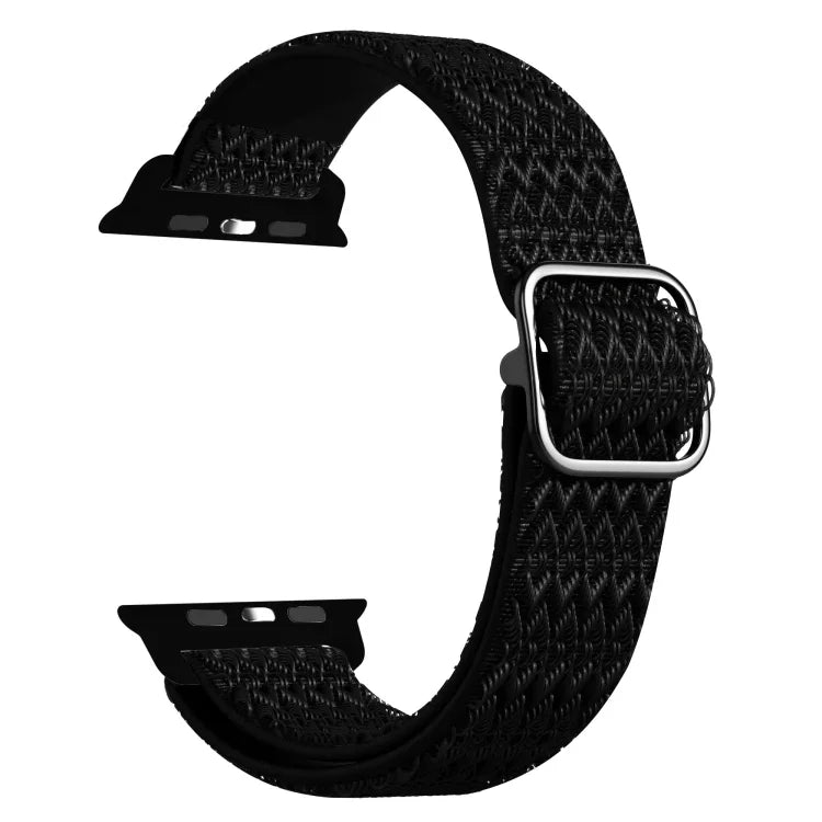 조절 가능한 마름모 텍스처 탄성 교체 스트랩 시계줄, Apple Watch 시리즈용, 7 41mm / 6 & SE & 5 & 4 40mm / 3 & 2 & 1 38mm, 7 45mm / 6 & SE & 5 & 4 44mm / 3 & 2 & 1 42mm