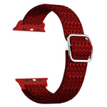 조절 가능한 마름모 텍스처 탄성 교체 스트랩 시계줄, Apple Watch 시리즈용, 7 41mm / 6 & SE & 5 & 4 40mm / 3 & 2 & 1 38mm, 7 45mm / 6 & SE & 5 & 4 44mm / 3 & 2 & 1 42mm