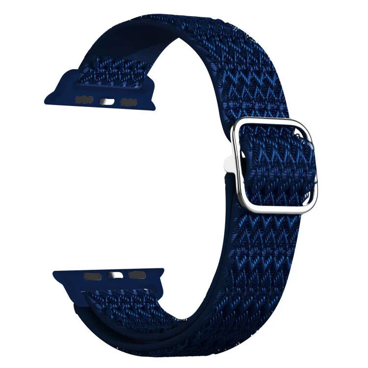 조절 가능한 마름모 텍스처 탄성 교체 스트랩 시계줄, Apple Watch 시리즈용, 7 41mm / 6 & SE & 5 & 4 40mm / 3 & 2 & 1 38mm, 7 45mm / 6 & SE & 5 & 4 44mm / 3 & 2 & 1 42mm