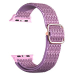 조절 가능한 마름모 텍스처 탄성 교체 스트랩 시계줄, Apple Watch 시리즈용, 7 41mm / 6 & SE & 5 & 4 40mm / 3 & 2 & 1 38mm, 7 45mm / 6 & SE & 5 & 4 44mm / 3 & 2 & 1 42mm