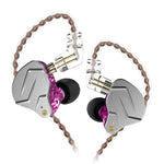KZ ZSN Pro Ring Iron Hybrid Drive Metal In-ear Wired Earphone,, ZSN Standard Version(Grey), ZSN Standard Version(Blue), ZSN Standard Version(Purple), ZSN Mic Version(Grey), ZSN Mic Version(Blue), ZSN Mic Version(Purple)