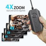 Y17 5MP 12mm 듀얼 렌즈 HD 자동 초점 WiFi 산업용 디지털 내시경 줌 가능 스네이크 카메라, 1m 하드 케이블, 3.5m 하드 케이블, 5m 하드 케이블, 10m 하드 케이블