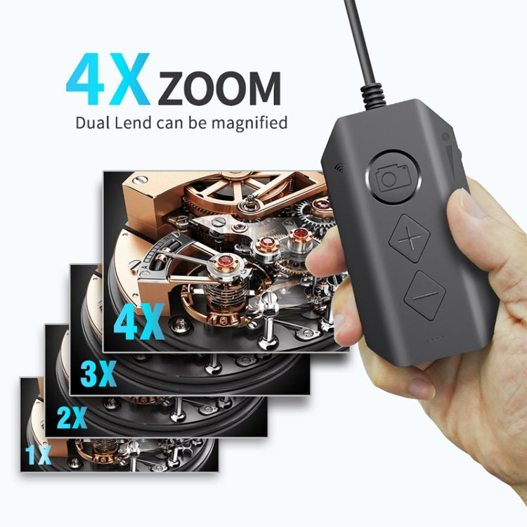 Y17 5MP 12mm 듀얼 렌즈 HD 자동 초점 WiFi 산업용 디지털 내시경 줌 가능 스네이크 카메라, 1m 하드 케이블, 3.5m 하드 케이블, 5m 하드 케이블, 10m 하드 케이블