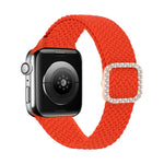 조절 가능한 나일론 꼬임 탄성 다이아몬드 버클 교체 스트랩 시계줄, Apple Watch 시리즈 7 & 6 & SE & 5 & 4 40mm/3 & 2 & 1 38mm, 7 & 6 & SE & 5 & 4 44mm/3 & 2 & 1 42mm용
