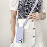 Elastic Silicone Protective Case with Wide Neck Lanyard, For iPhone 12 mini