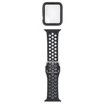 실리콘 교체 스트랩 시계줄 + 화면 보호기 포함 보호 케이스 세트, Apple Watch 시리즈 3 & 2 & 1 42mm용, Apple Watch 시리즈 6 / 5 / 4 / Watch SE 44mm용