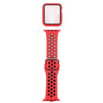 실리콘 교체 스트랩 시계줄 + 화면 보호기 포함 보호 케이스 세트, Apple Watch 시리즈 3 & 2 & 1 42mm용, Apple Watch 시리즈 6 / 5 / 4 / Watch SE 44mm용