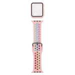 실리콘 교체 스트랩 시계줄 + 화면 보호기 포함 보호 케이스 세트, Apple Watch 시리즈 3 & 2 & 1 42mm용, Apple Watch 시리즈 6 / 5 / 4 / Watch SE 44mm용