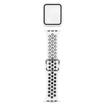 실리콘 교체 스트랩 시계줄 + 화면 보호기 포함 보호 케이스 세트, Apple Watch 시리즈 3 & 2 & 1 42mm용, Apple Watch 시리즈 6 / 5 / 4 / Watch SE 44mm용