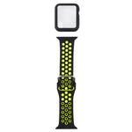 실리콘 교체 스트랩 시계줄 + 화면 보호기 포함 보호 케이스 세트, Apple Watch 시리즈 3 & 2 & 1 42mm용, Apple Watch 시리즈 6 / 5 / 4 / Watch SE 44mm용