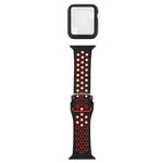 실리콘 교체 스트랩 시계줄 + 화면 보호기 포함 보호 케이스 세트, Apple Watch 시리즈 3 & 2 & 1 42mm용, Apple Watch 시리즈 6 / 5 / 4 / Watch SE 44mm용