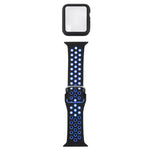 실리콘 교체 스트랩 시계줄 + 화면 보호기 포함 보호 케이스 세트, Apple Watch 시리즈 3 & 2 & 1 42mm용, Apple Watch 시리즈 6 / 5 / 4 / Watch SE 44mm용
