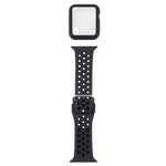 실리콘 교체 스트랩 시계줄 + 화면 보호기 포함 보호 케이스 세트, Apple Watch 시리즈 3 & 2 & 1 42mm용, Apple Watch 시리즈 6 / 5 / 4 / Watch SE 44mm용