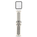 실리콘 교체 스트랩 시계줄 + 화면 보호기 포함 보호 케이스 세트, Apple Watch 시리즈 3 & 2 & 1 42mm용, Apple Watch 시리즈 6 / 5 / 4 / Watch SE 44mm용