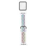 실리콘 교체 스트랩 시계줄 + 화면 보호기 포함 보호 케이스 세트, Apple Watch 시리즈 3 & 2 & 1 42mm용, Apple Watch 시리즈 6 / 5 / 4 / Watch SE 44mm용