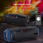 New Rixing NR-6012M Bluetooth 5.0 Portable Outdoor Karaoke Wireless Bluetooth Speaker with Microphone & Shoulder Strap, NR-6012M(Blue), NR-6012M(Green), NR-6012M(Black), NR-6012M(Red)