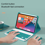 HK006 정사각 키 분리형 블루투스 키보드 가죽 케이스 홀더 포함, iPad mini 6용, HK006