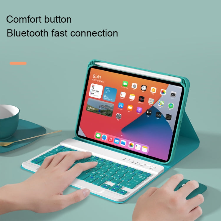 HK006 정사각 키 분리형 블루투스 키보드 가죽 케이스 홀더 포함, iPad mini 6용, HK006