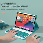 HK006D 정사각 키 분리형 블루투스 키보드 가죽 케이스 화이트 백라이트 및 홀더 포함, iPad mini 6용, HK006D