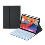 HY006D 원형 키 분리형 블루투스 키보드 가죽 케이스 컬러 백라이트 및 홀더 포함, iPad mini 6용, HY006D